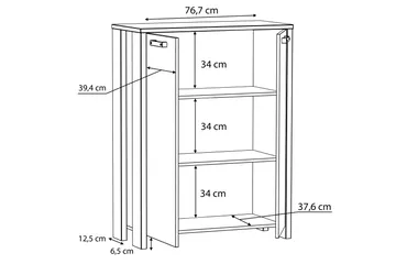 Torelles Skænk 74x153 cm - Brun / grå - Opbevaring - Opbevaringsmøbler - Skænke & sideboards