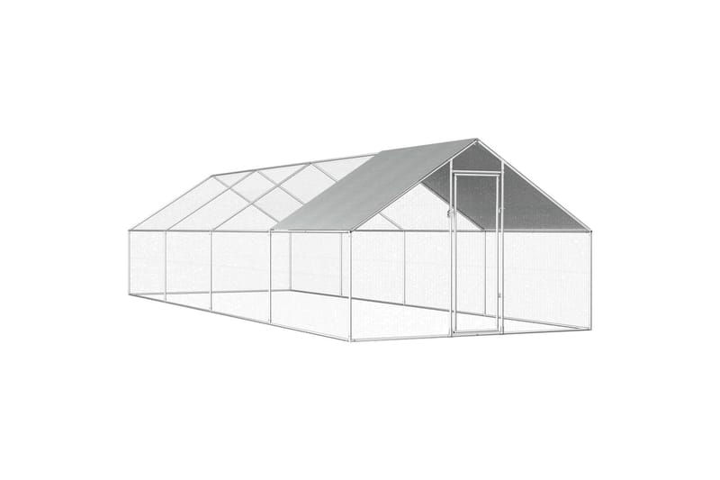 udendørs hønsebur 2,75 x 8 x 2 m galvaniseret stål - Skænke & sideboards