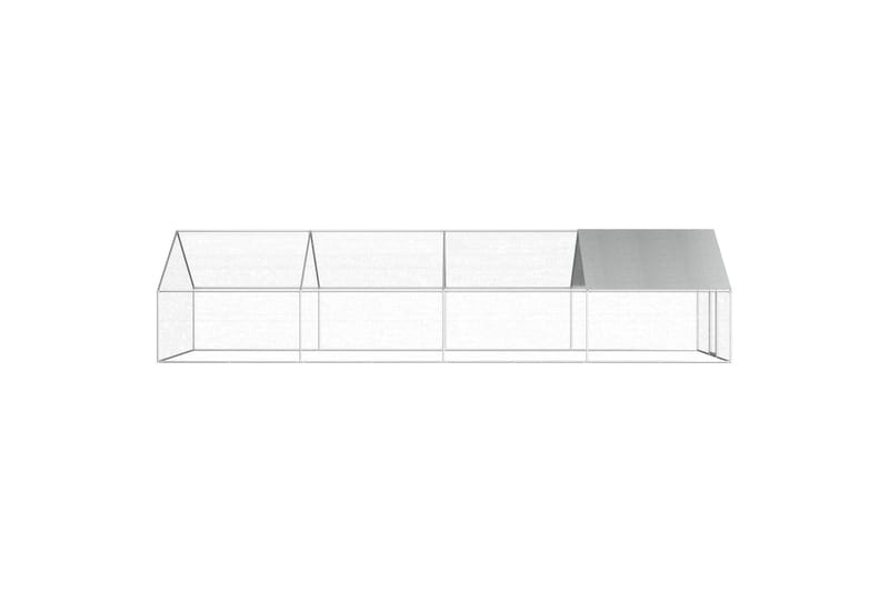 udendørs hønsebur 2,75 x 8 x 2 m galvaniseret stål - Skænke & sideboards