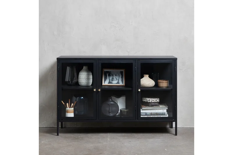 Umbri Sideboard 3 dele 132 cm - Sort - Opbevaring - Opbevaringsmøbler - Skænke & sideboards