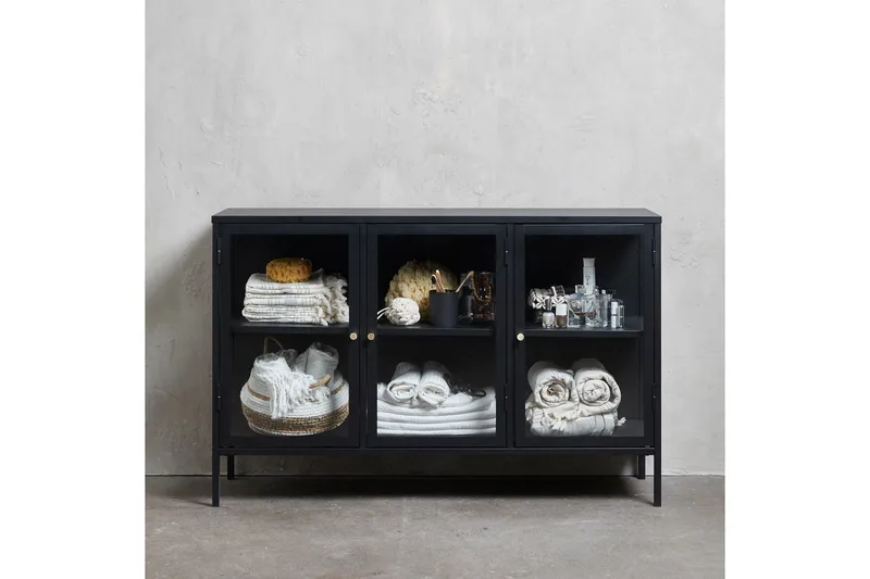 Umbri Sideboard 3 dele 132 cm - Sort - Opbevaring - Opbevaringsmøbler - Skænke & sideboards