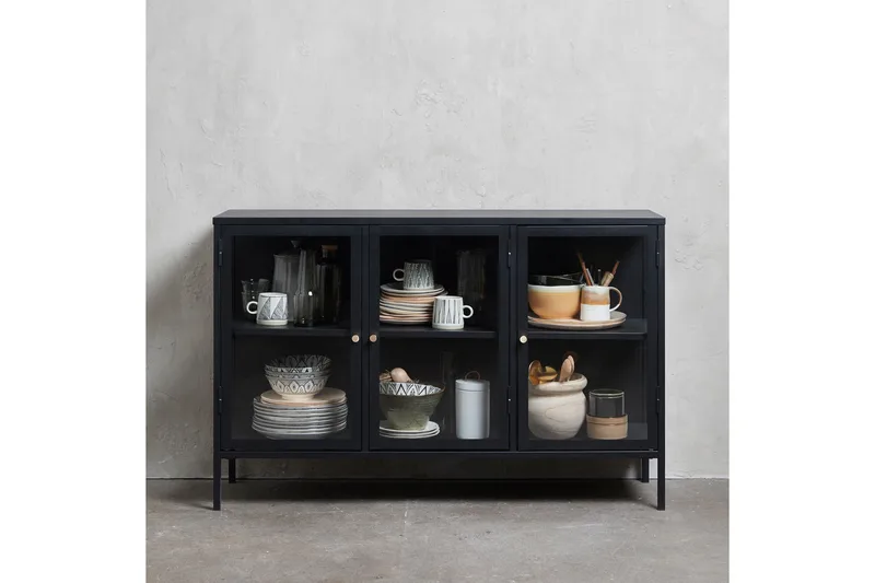 Umbri Sideboard 3 dele 132 cm - Sort - Opbevaring - Opbevaringsmøbler - Skænke & sideboards