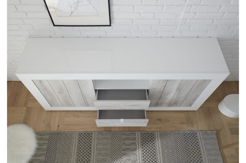 Urbino Skænk 184 cm - Grå/Hvid - Opbevaring - Opbevaringsmøbler - Skænke & sideboards