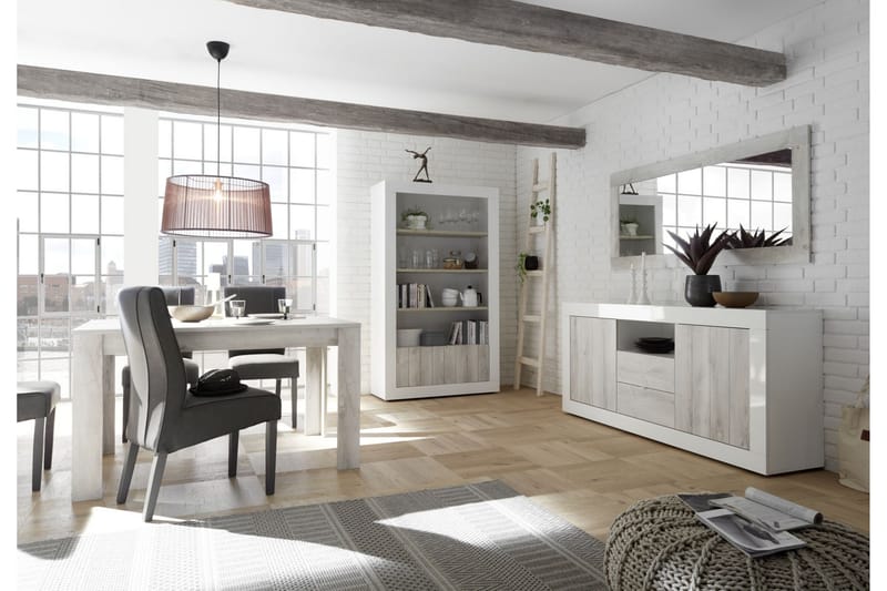 Urbino Skænk 184 cm - Grå/Hvid - Opbevaring - Opbevaringsmøbler - Skænke & sideboards