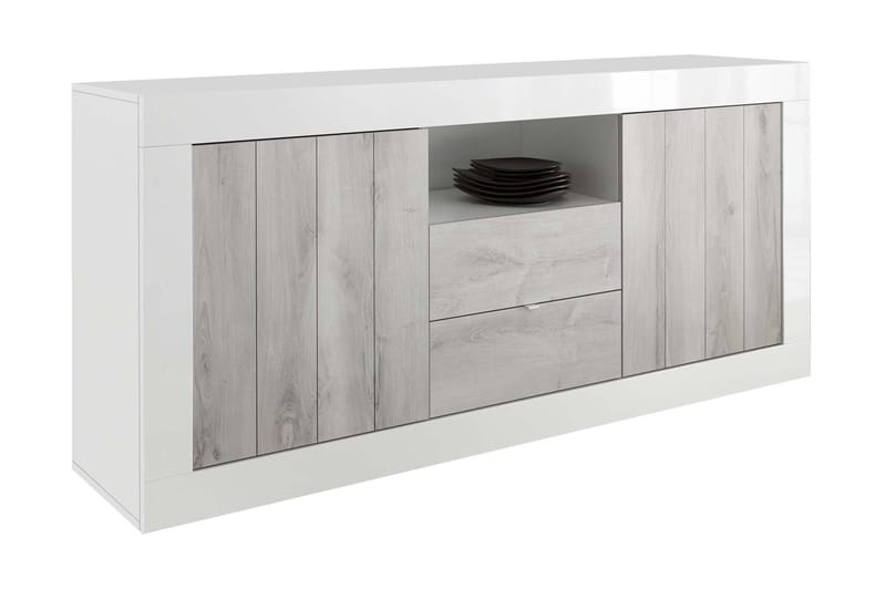 Urbino Skænk 184 cm - Grå/Hvid - Skænke & sideboards