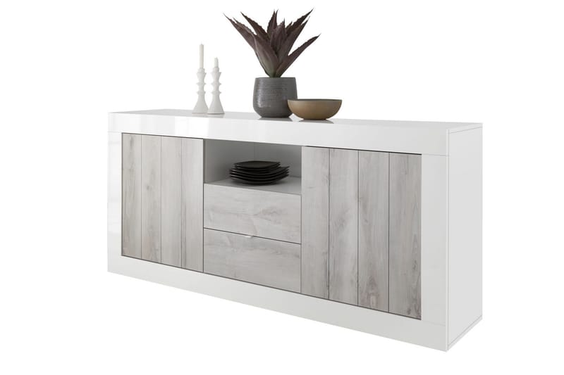 Urbino Skænk 184 cm - Grå/Hvid - Opbevaring - Opbevaringsmøbler - Skænke & sideboards