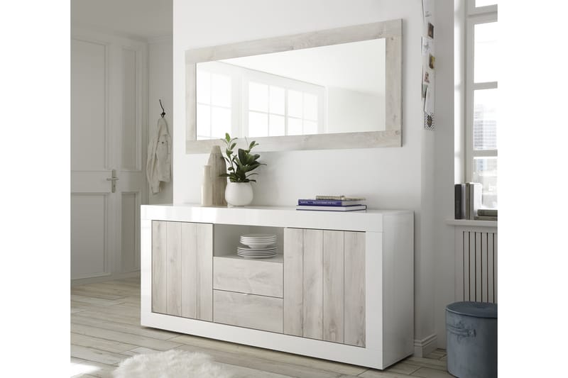 Urbino Skænk 184 cm - Grå/Hvid - Opbevaring - Opbevaringsmøbler - Skænke & sideboards