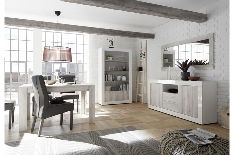 Urbino Skænk 184 cm - Grå/Hvid - Opbevaring - Opbevaringsmøbler - Skænke & sideboards