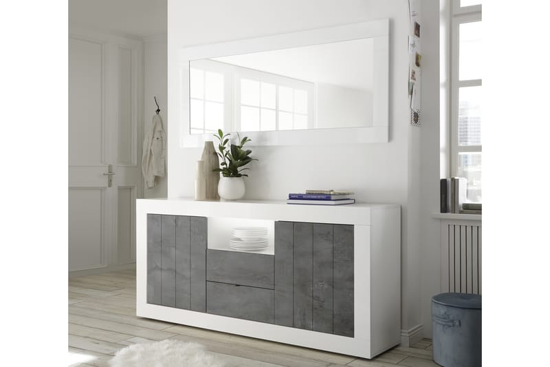 Urbino Skænk 184 cm - Gråmeleret/Hvid - Skænke & sideboards