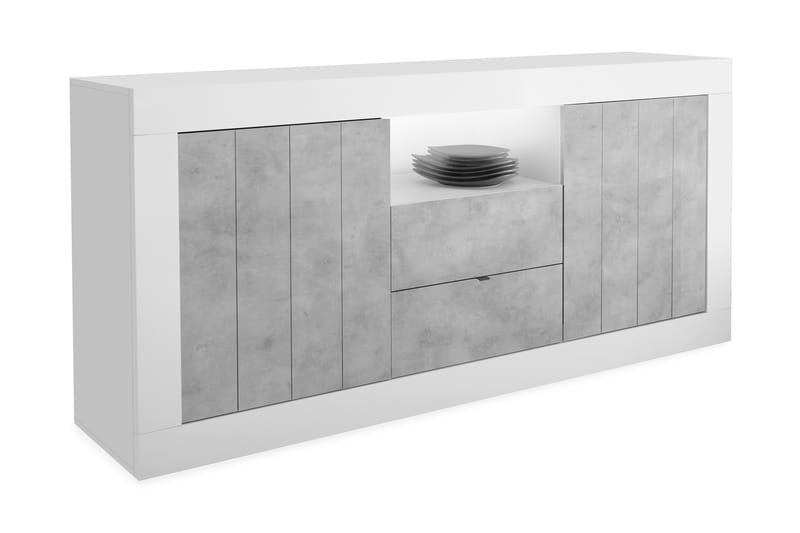 Urbino Skænk 184 cm - Hvid/Grå - Skænke & sideboards
