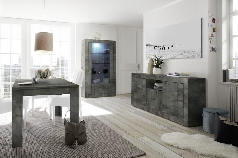Urbino Skænk 184 cm - Mørkegrå Beton - Opbevaring - Opbevaringsmøbler - Skænke & sideboards