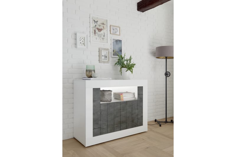 Urbino Skænk Piccolo 110 cm - Hvid/Gråmeleret - Opbevaring - Opbevaringsmøbler - Skænke & sideboards