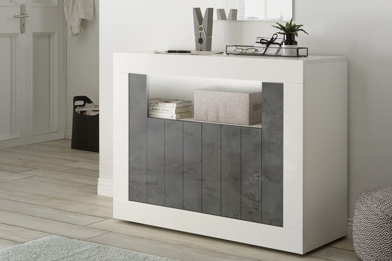 Urbino Skænk Piccolo 110 cm - Hvid/Gråmeleret - Opbevaring - Opbevaringsmøbler - Skænke & sideboards