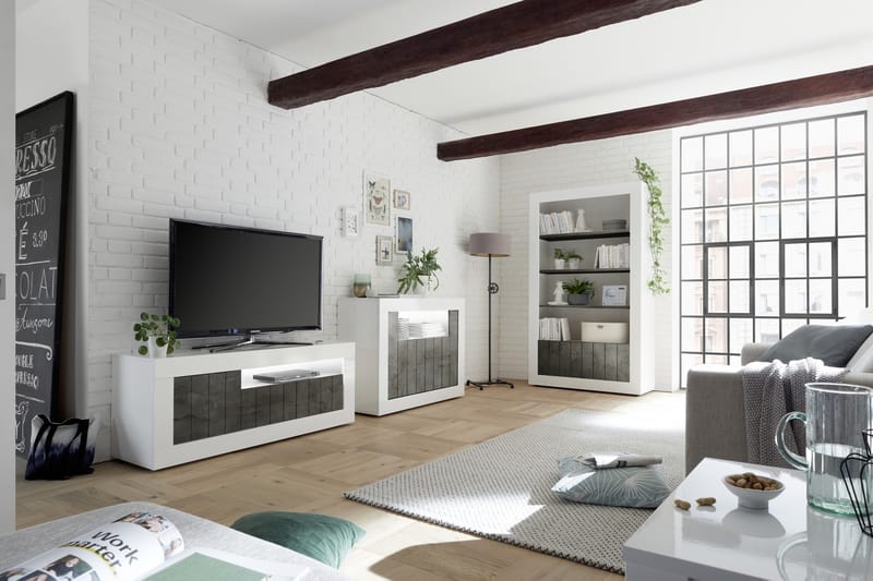 Urbino Skænk Piccolo 110 cm - Hvid/Gråmeleret - Opbevaring - Opbevaringsmøbler - Skænke & sideboards