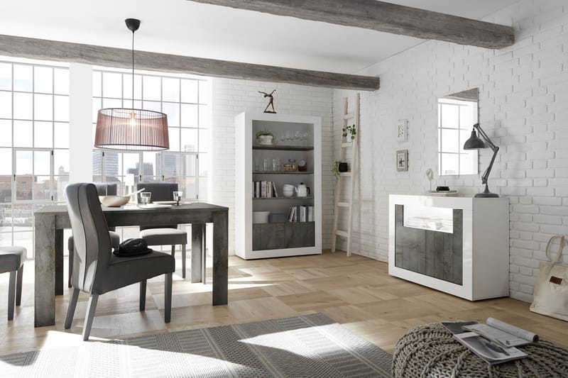 Urbino Skænk Piccolo 110 cm - Hvid/Gråmeleret - Opbevaring - Opbevaringsmøbler - Skænke & sideboards