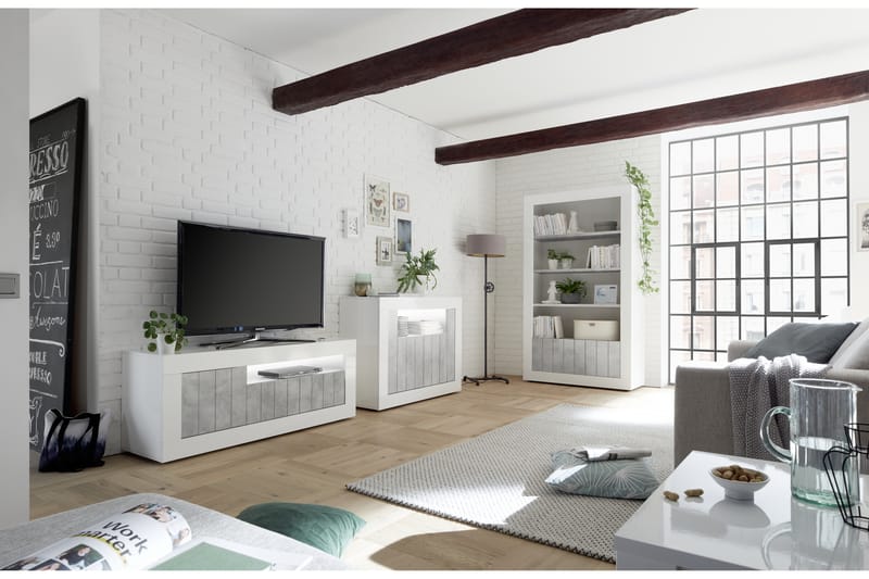 Urbino Skænk Piccolo 110 cm - Grå/Hvid - Opbevaring - Opbevaringsmøbler - Skænke & sideboards