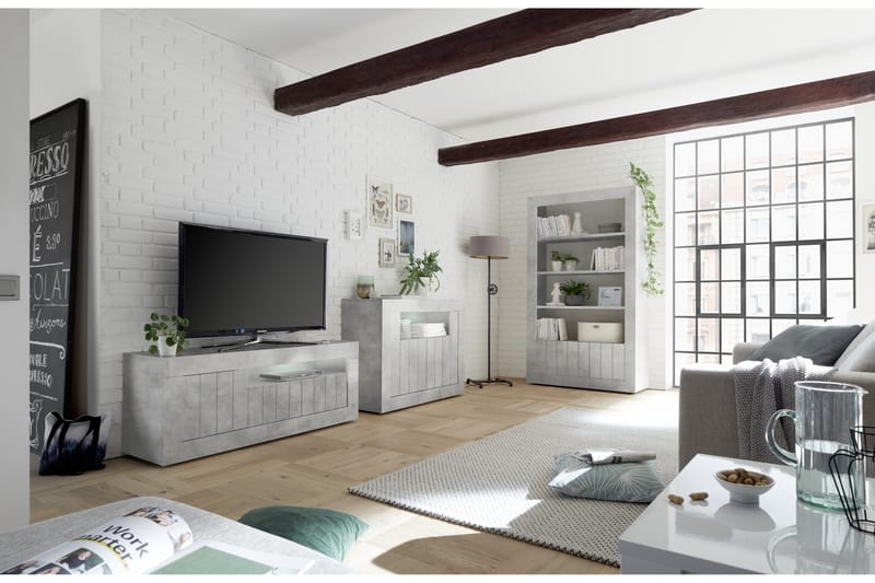 Urbino Piccolo Skænk 110 cm - Lysegrå Beton - Opbevaring - Opbevaringsmøbler - Skænke & sideboards