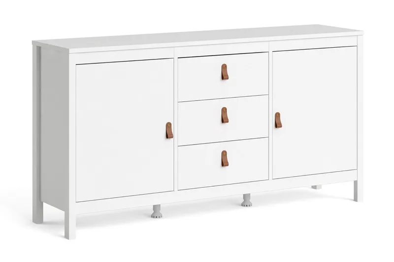 Vallvidera Sideboard 38x151 cm, Hvid/Natur