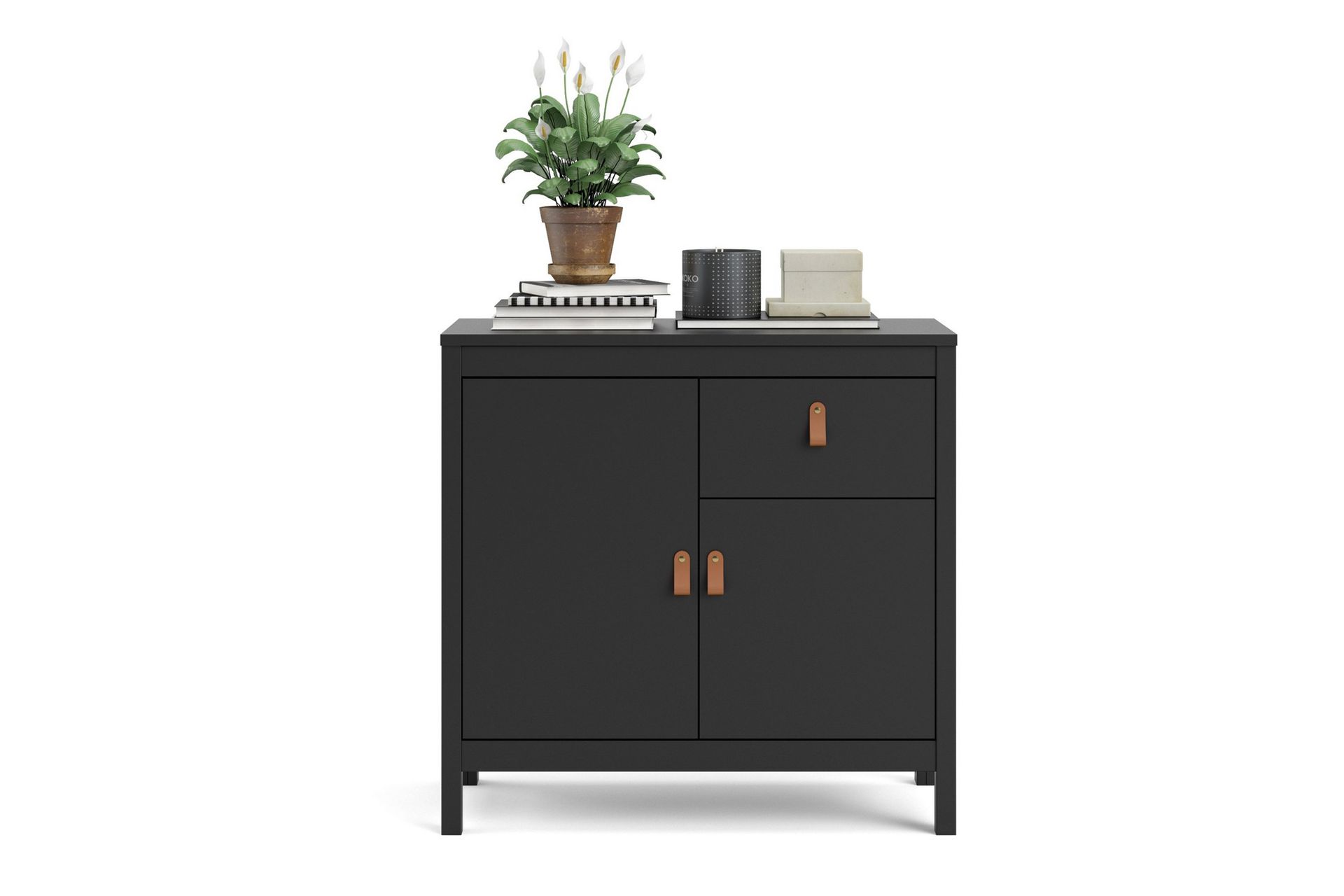Vallvidera Sideboard 38x82 cm - Sort/Natur - Opbevaring - Opbevaringsmøbler - Skænke & sideboards