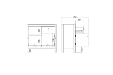Vallvidera Sideboard 38x82 cm - Sort/Natur - Opbevaring - Opbevaringsmøbler - Skænke & sideboards