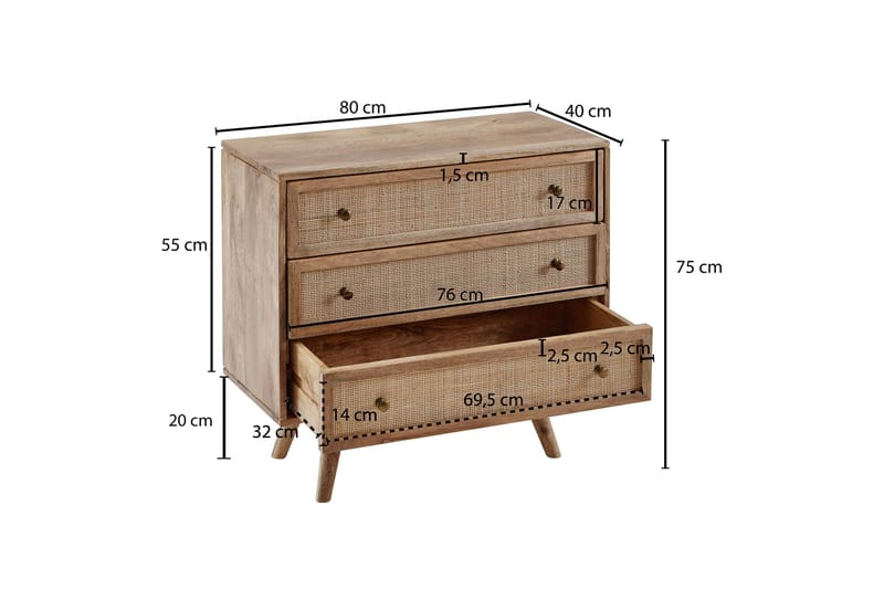 Willowdale Sideboard 80x40 cm - Brun - Skænke & sideboards