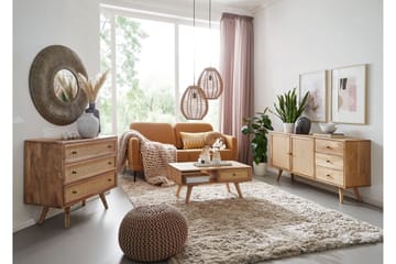 Willowdale Skænk 140 cm i Træ med Rottingdør - Brun - Opbevaring - Opbevaringsmøbler - Skænke & sideboards