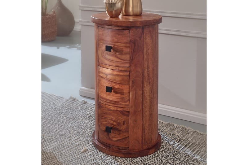 Willowdale skænk 35 cm 3 skuffer runde - Brun - Opbevaring - Opbevaringsmøbler - Skænke & sideboards