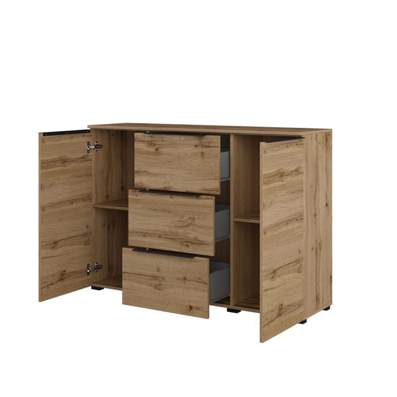 Skænk Tana 2 Døre med 3 Skuffer - Wotan Eg - Opbevaring - Opbevaringsmøbler - Skænke & sideboards