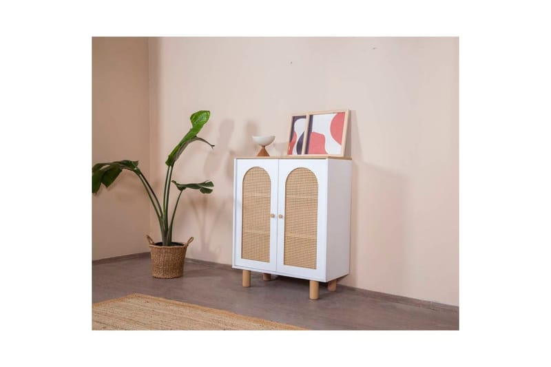 Skænk Terra Hvid / Eg - Natur/Hvid - Opbevaring - Opbevaringsmøbler - Skænke & sideboards