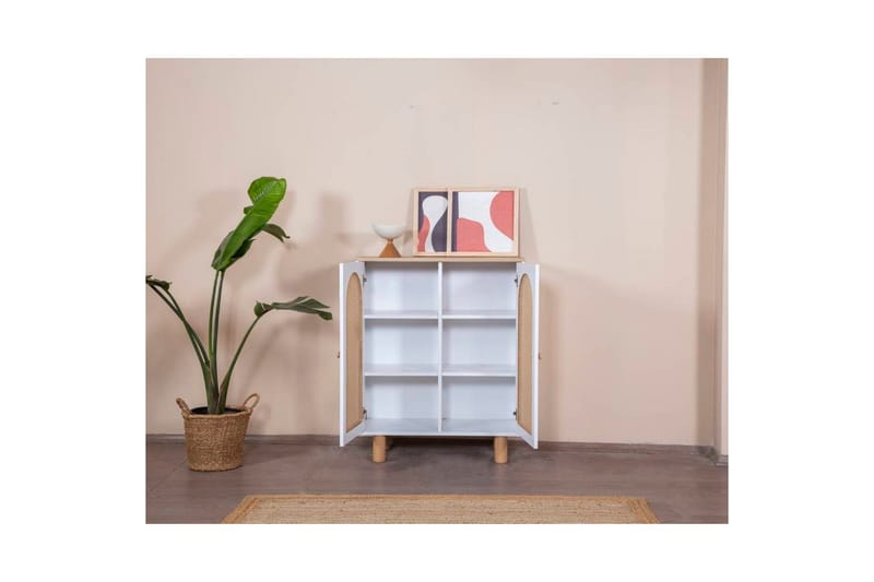 Skænk Terra Hvid / Eg - Natur/Hvid - Opbevaring - Opbevaringsmøbler - Skænke & sideboards