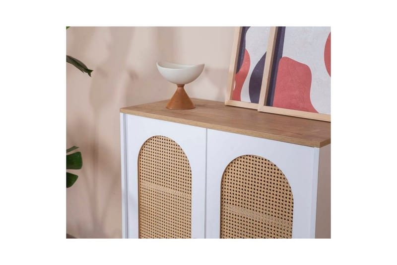 Skænk Terra Hvid / Eg - Natur/Hvid - Opbevaring - Opbevaringsmøbler - Skænke & sideboards