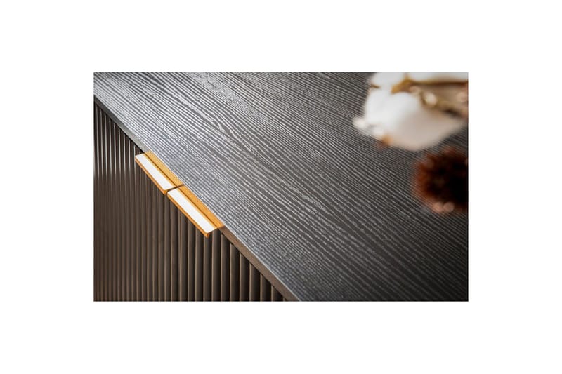 Skænk Wohnling Folieret spånplade egetræslook 120 cm 2 døre 3 skuffer moderne - Møbler - Borde - Aflastningsbord - Bakkebord & små borde