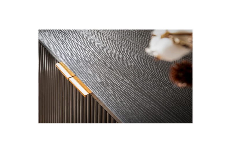 Skænk Wohnling Folieret spånplade egetræslook 120 cm 2 døre 3 skuffer moderne - Møbler - Borde - Aflastningsbord - Lampebord