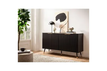 Skænk Wohnling Folieret spånplade egetræslook 150 cm 4 døre moderne - Møbler - Borde - Aflastningsbord - Konsolbord & sidebord