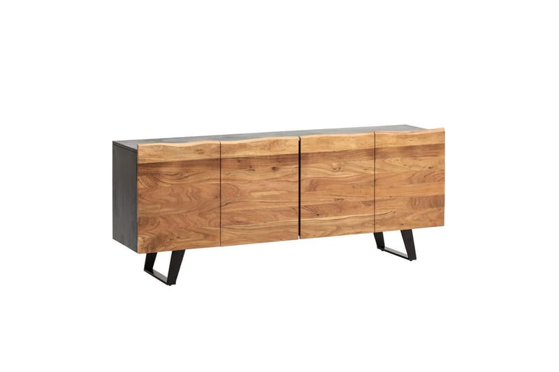 Skænk Wohnling Massivt træ kant 180 cm 4 døre industriel - Opbevaring - Opbevaringsmøbler - Skænke & sideboards