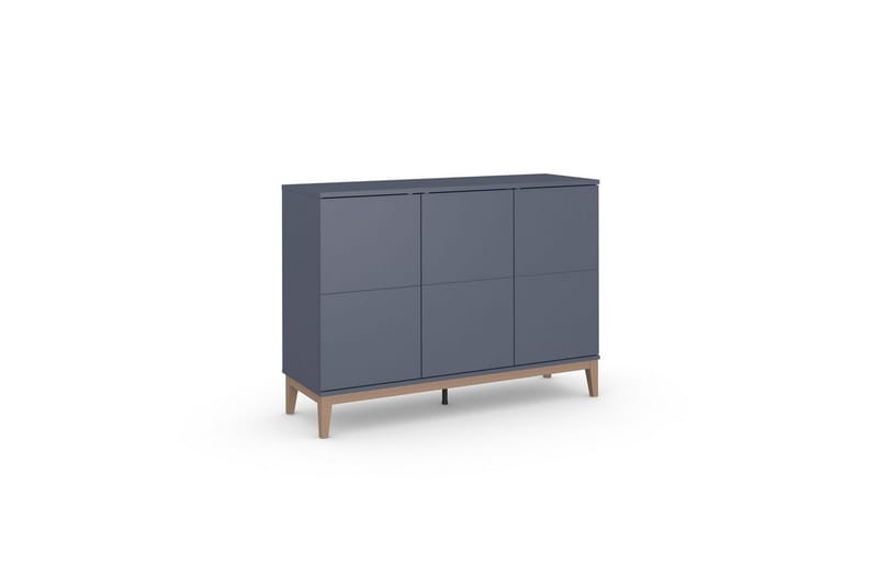 Skænk Pelle 120x41x85 cm, Grå/Wotan Eg - 120x41x85 cm, Grå/Wotan Eg - Opbevaring - Opbevaringsmøbler - Skænke & sideboards
