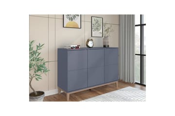 Skænk Pelle 120x41x85 cm, Grå/Wotan Eg - 120x41x85 cm, Grå/Wotan Eg - Opbevaring - Opbevaringsmøbler - Skænke & sideboards