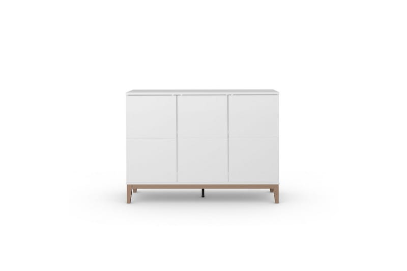 Skænk Pelle 120x41x85 cm, Hvid/Wotan Eg - 120x41x85 cm, Hvid/Wotan Eg - Opbevaring - Opbevaringsmøbler - Skænke & sideboards