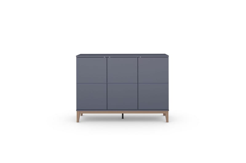 Skænk Pelle 120x41x85 cm, Grå/Wotan Eg - 120x41x85 cm, Grå/Wotan Eg - Opbevaring - Opbevaringsmøbler - Skænke & sideboards