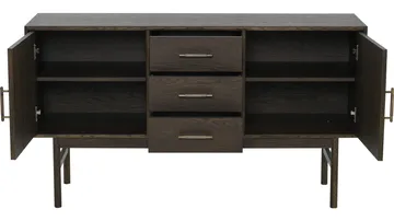 Skænk Porsvik - Brunlakeret egetræsfiner - Opbevaring - Opbevaringsmøbler - Skænke & sideboards