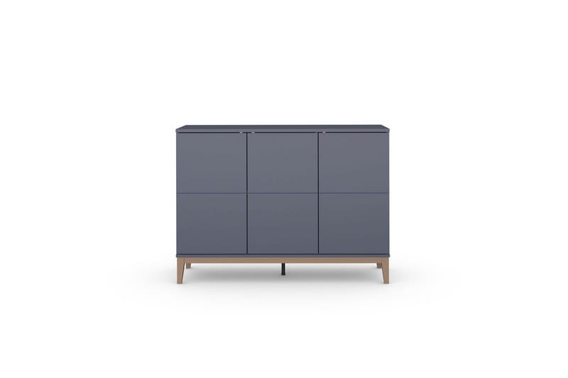 Skænk Pelle 120x41x85 cm, Grå/Wotan Eg - 120x41x85 cm, Grå/Wotan Eg - Opbevaring - Opbevaringsmøbler - Skænke & sideboards