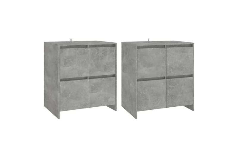 skænke 2 stk. 70x41x75 cm spånplade betongrå - Grå - Opbevaring - Opbevaringsmøbler - Skænke & sideboards