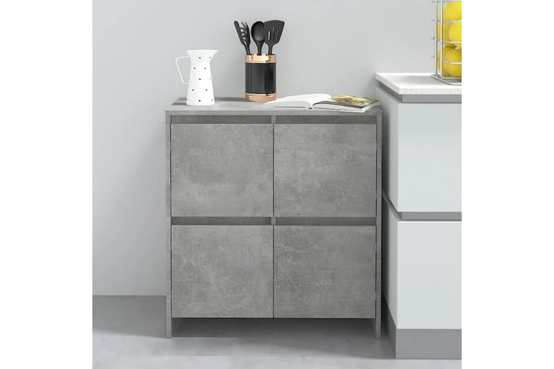 skænke 2 stk. 70x41x75 cm spånplade betongrå - Grå - Opbevaring - Opbevaringsmøbler - Skænke & sideboards