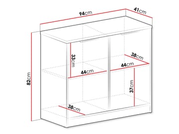 skab Bali lux brun, hvid - brun, hvid - Opbevaring - Opbevaringsmøbler - Skænke & sideboards