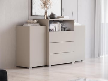 skab Kommode 2 døre 3 skuffer URBAN URBIII1500 beige - Opbevaring - Opbevaringsmøbler - Skænke & sideboards
