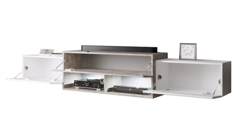 skab Kommode 2 døre 3 skuffer URBAN URBIII1500 grå, brun - Opbevaring - Opbevaringsmøbler - Skænke & sideboards