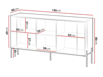 skab Kommode VERA 150 brun - Opbevaring - Opbevaringsmøbler - Skænke & sideboards