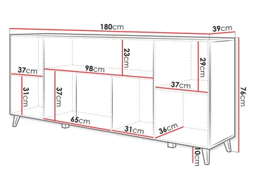 skab Kommode PHUKET 180 beige - Opbevaring - Opbevaringsmøbler - Skænke & sideboards