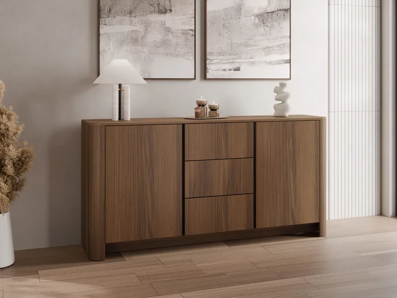 skab NO_BRAND Kommode BARI KSZ168 brun - Opbevaring - Opbevaringsmøbler - Skænke & sideboards