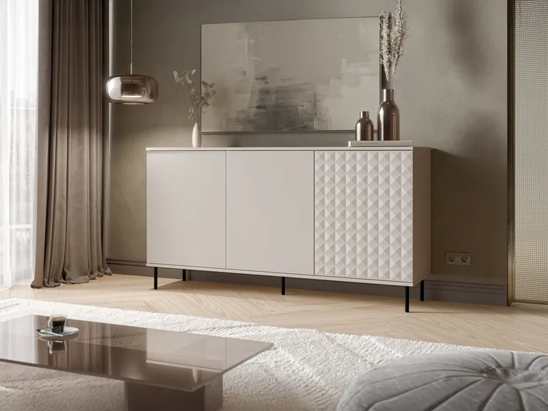 skab NO_BRAND Kommode LEO 160 beige - Opbevaring - Opbevaringsmøbler - Skænke & sideboards